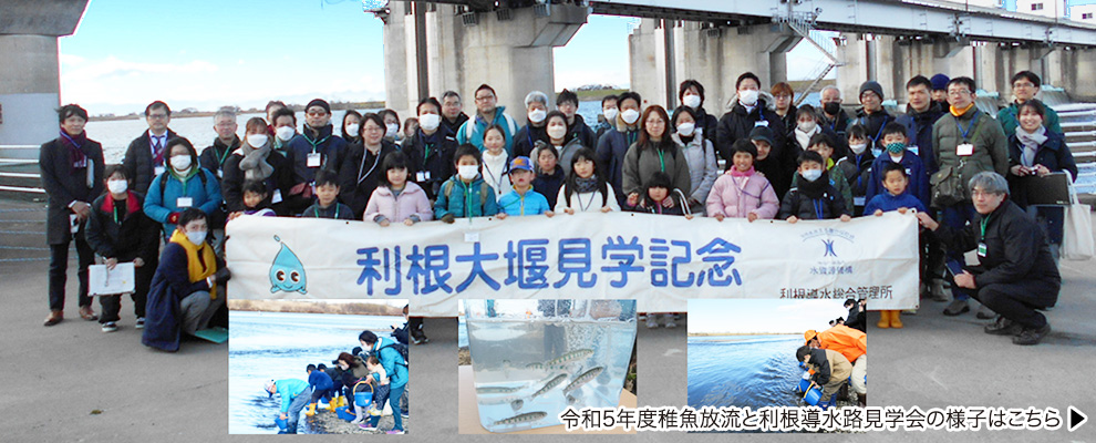 稚魚放流と利根導水路見学会